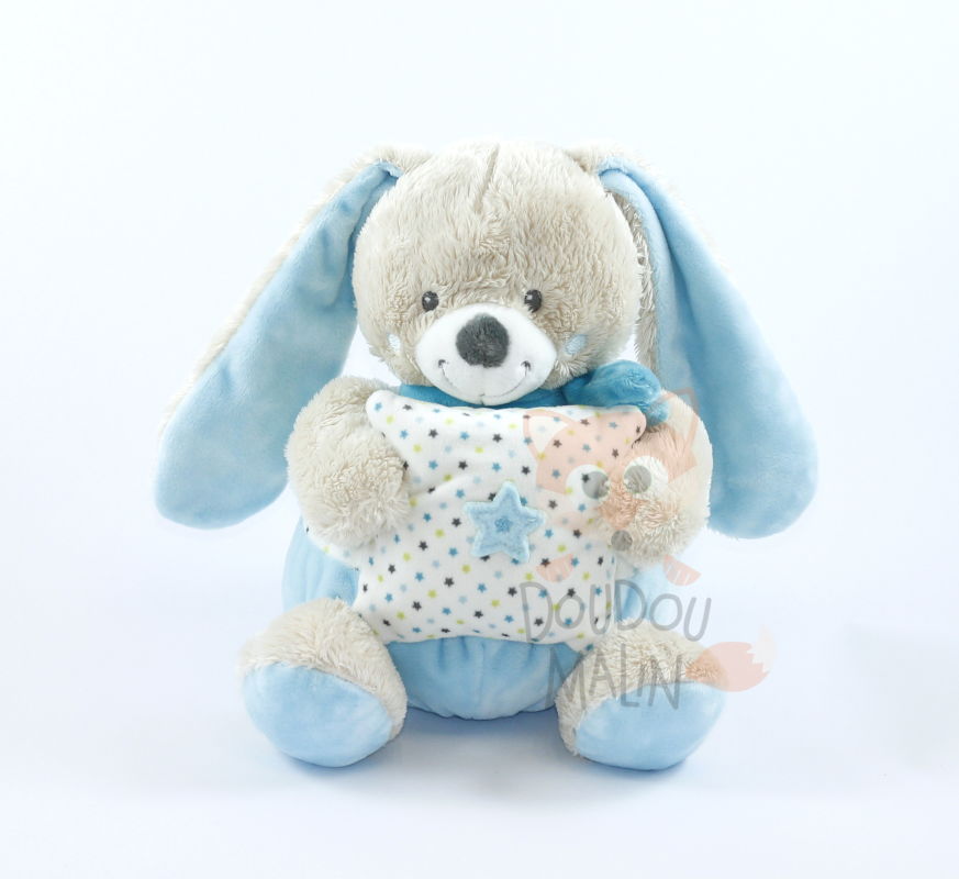  musical box rabbit blue 25 cm 